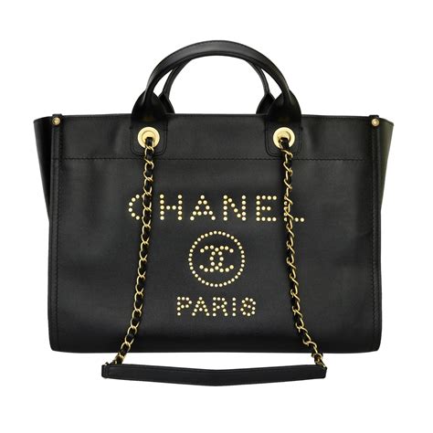 chanel deauville tote black|chanel deauville medium tote.